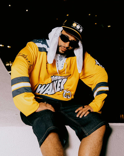 Johnnie Walker Away Hockey Jersey - Yellow / Navy