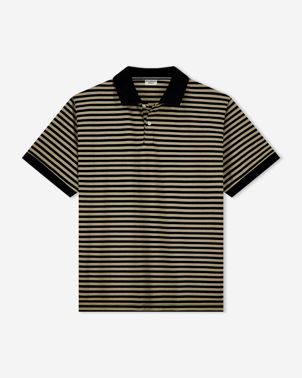 Camelback Polo - Black/Mushroom Stripe