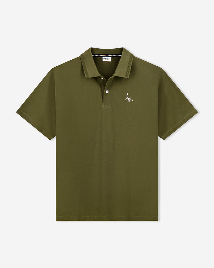 dark green mens golf polo