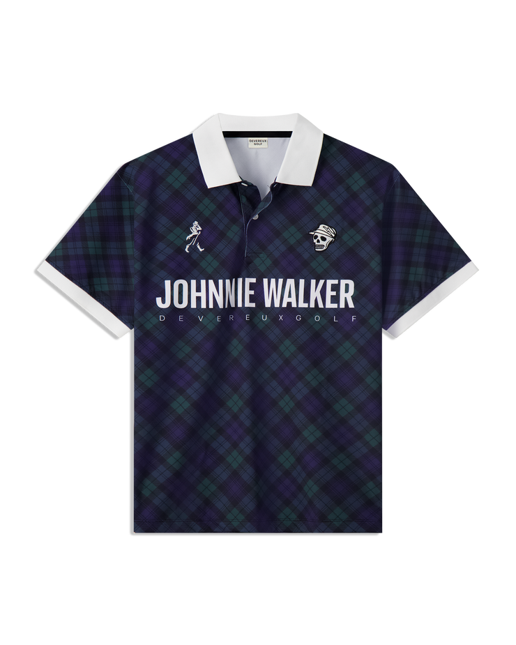 Mens Tartan Polo - Green/Blue