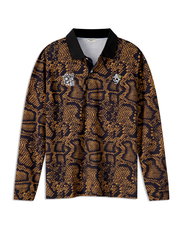 Rattlesnake Long Sleeve Polo