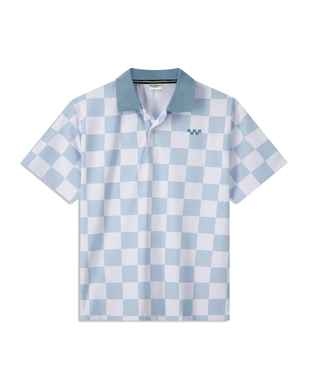 Checkmate Polo - Blue / White