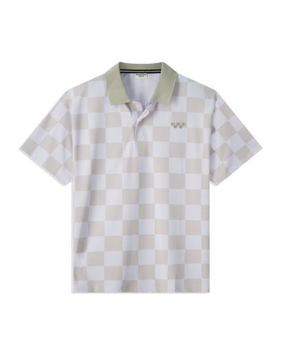 Checkmate Polo - Khaki / White