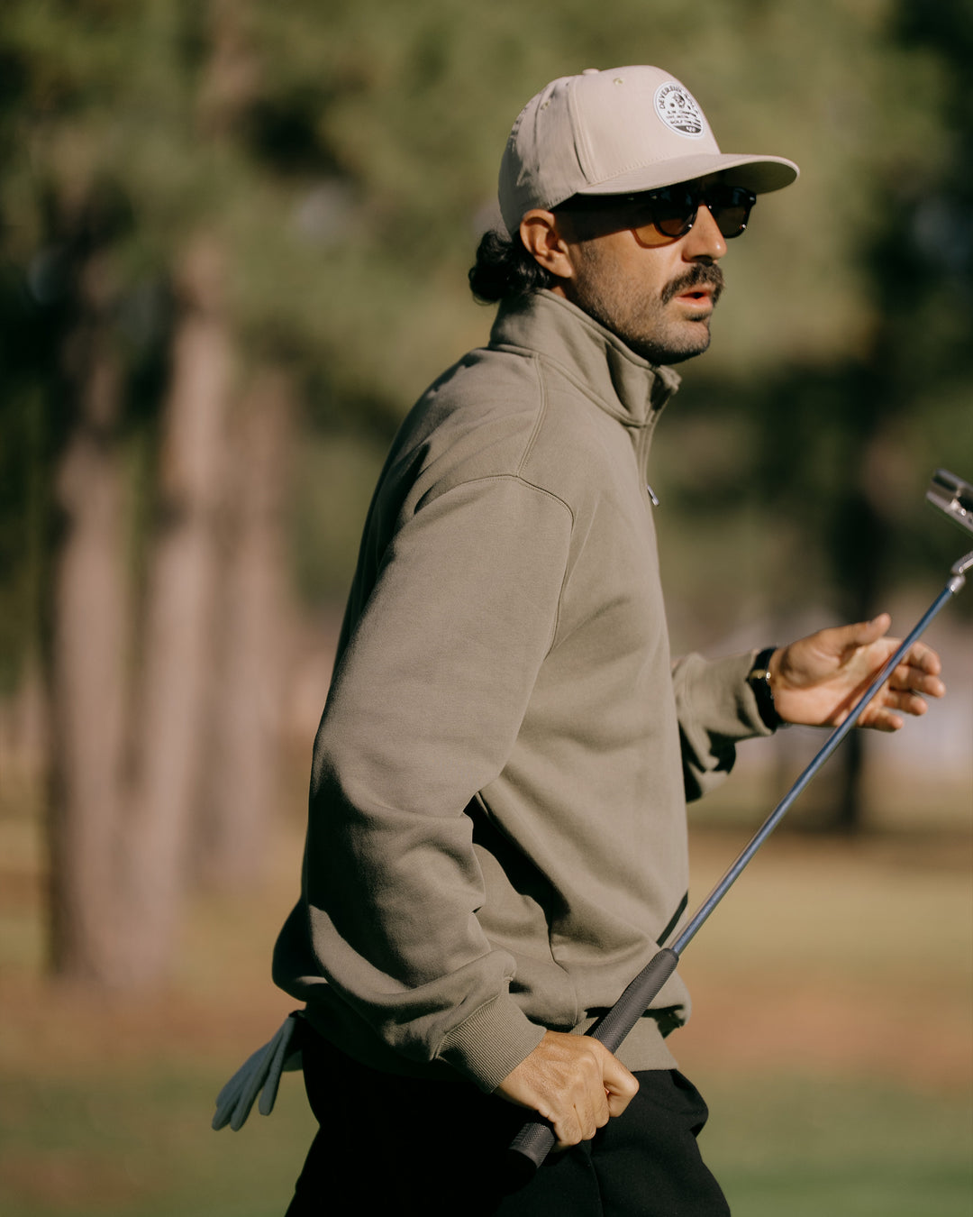 Essential Quarter Zip - Olive | Devereux