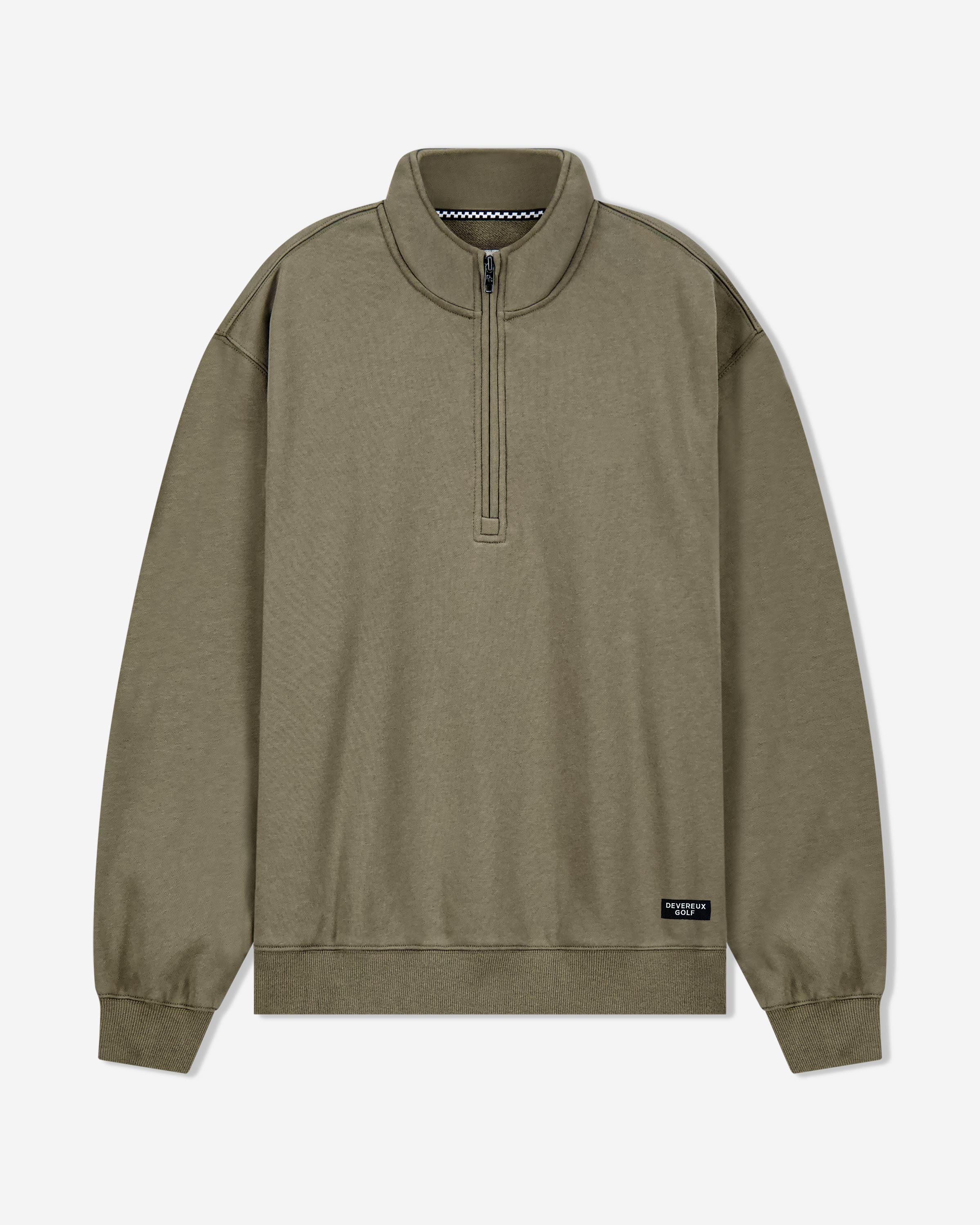 Devereux Golf ゴルフウェア Essential Quarter Zip - Olive | Devereux