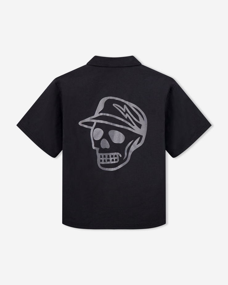 Short Sleeve Golf Windbreaker - Black Ripstop - Devereux