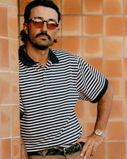 Camelback Polo - Navy / Bone Stripe