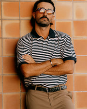 Camelback Polo - Navy / Bone Stripe
