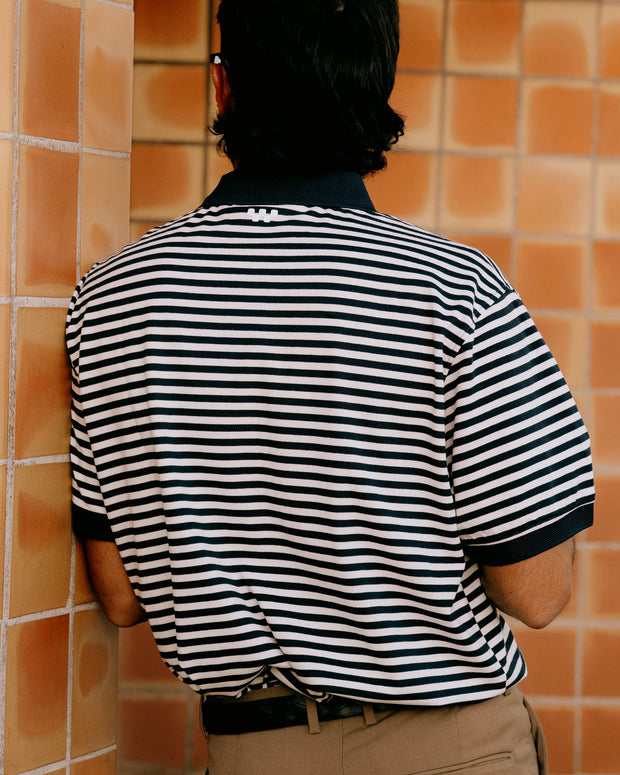 Camelback Polo - Navy / Bone Stripe