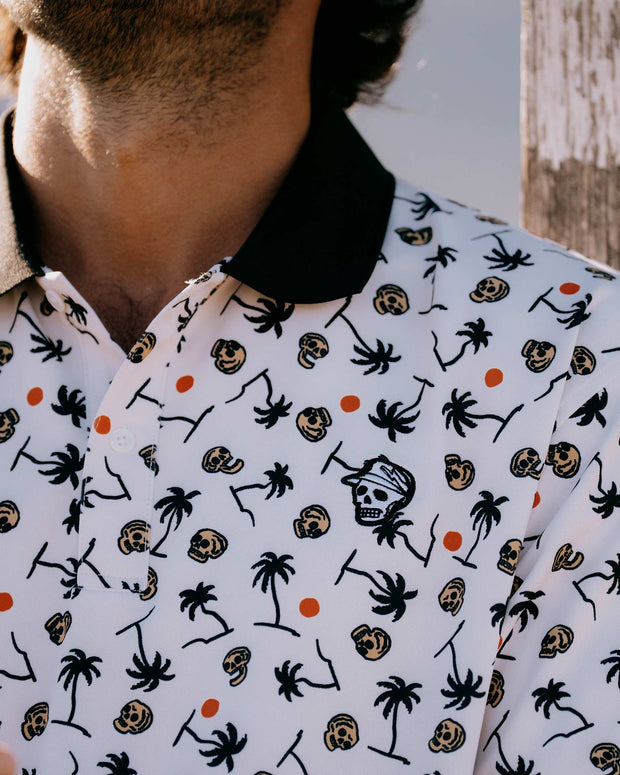 High Noon Polo - Skull Palm Print