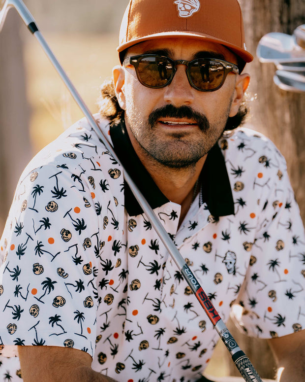 High Noon Polo - Skull Palm Print