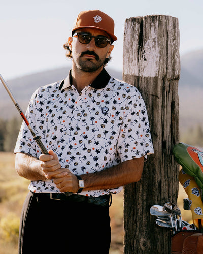 High Noon Polo - Skull Palm Print