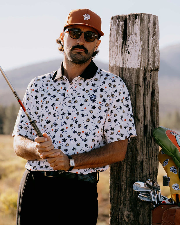 High Noon Polo - Skull Palm Print