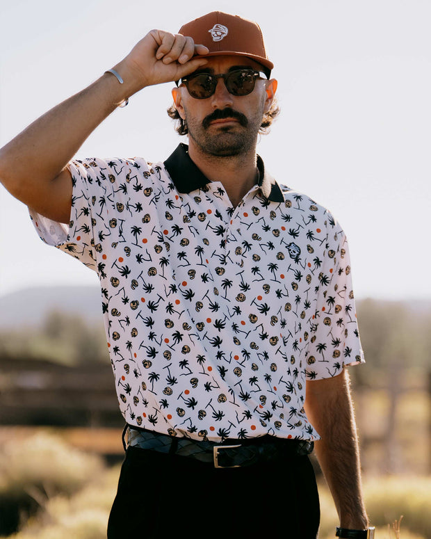 High Noon Polo - Skull Palm Print