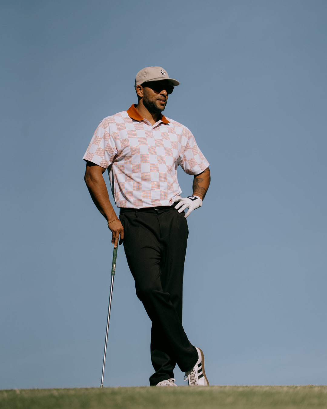 Front9 Polo - White / Cork | Devereux