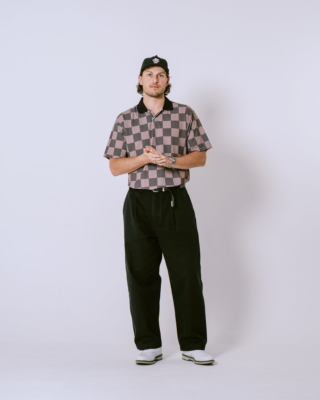 Front9 Polo - Greige / Black | Devereux