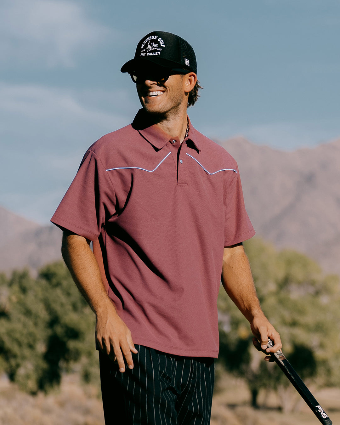 Western Polo - Wine - Devereux - Free Shipping Over $99