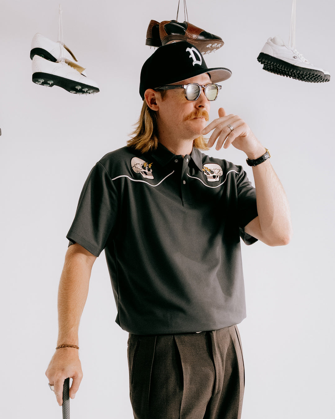 Shocker Skull Western Polo - Black – Devereux