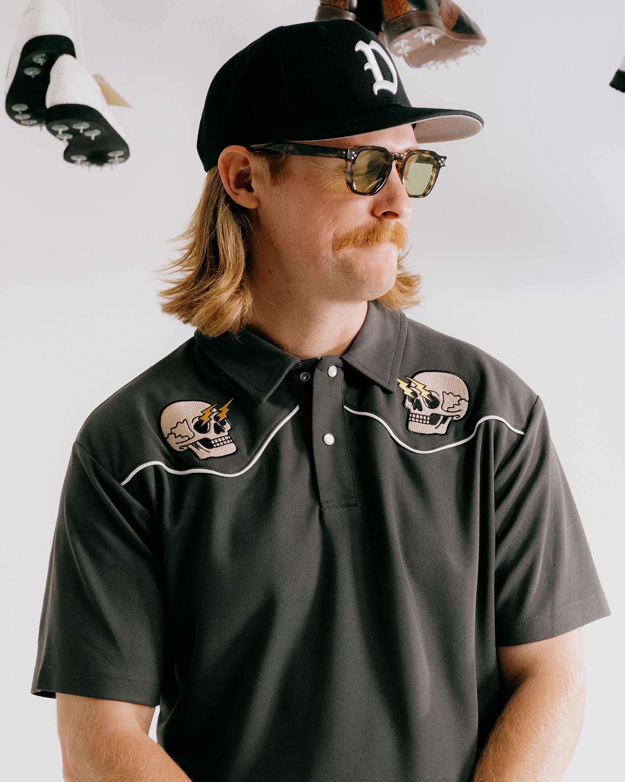 Shocker Skull Western Polo - Black – Devereux