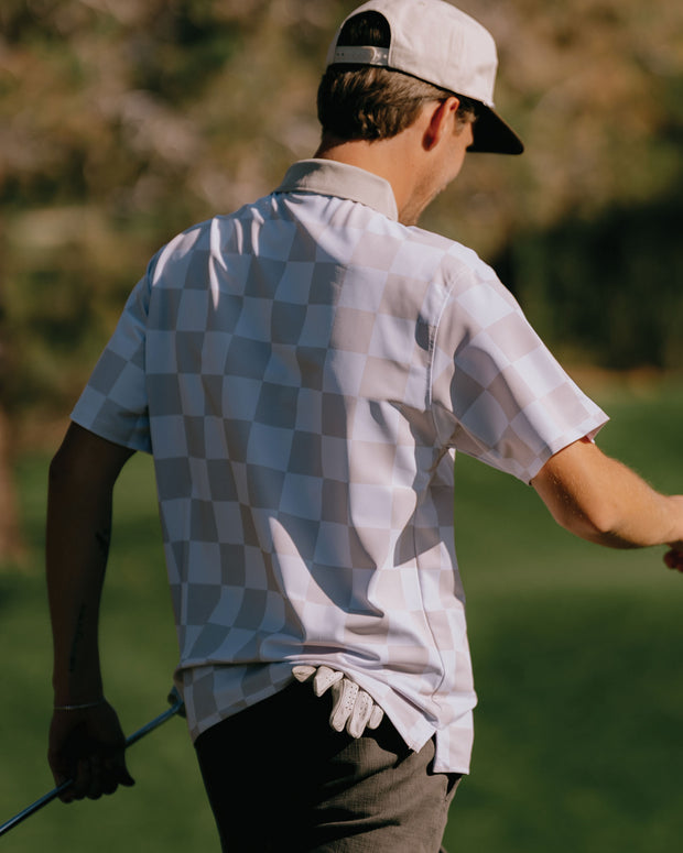 Checkmate Polo - Khaki / White