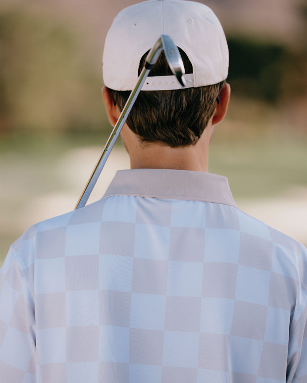Checkmate Polo - Khaki / White