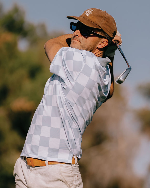 Checkmate Polo - Blue / White