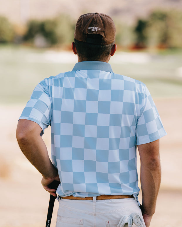 Checkmate Polo - Blue / White