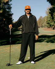 Pullover Piped QTR ZIP - Black