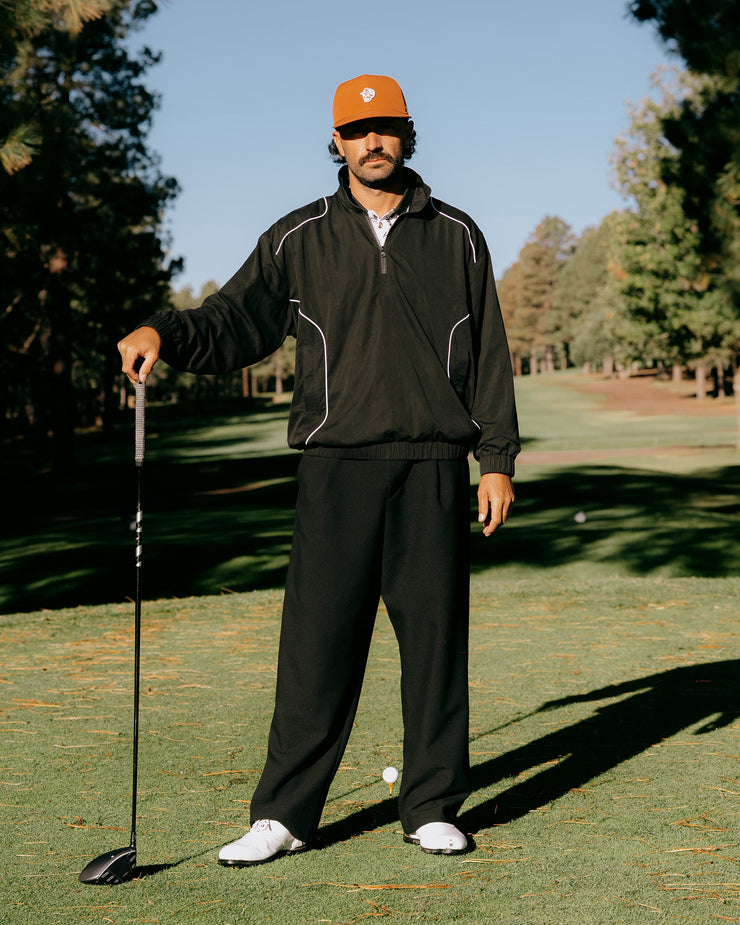 Pullover Piped QTR ZIP - Black