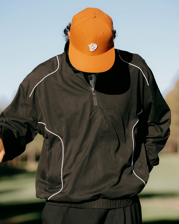 Pullover Piped QTR ZIP - Black