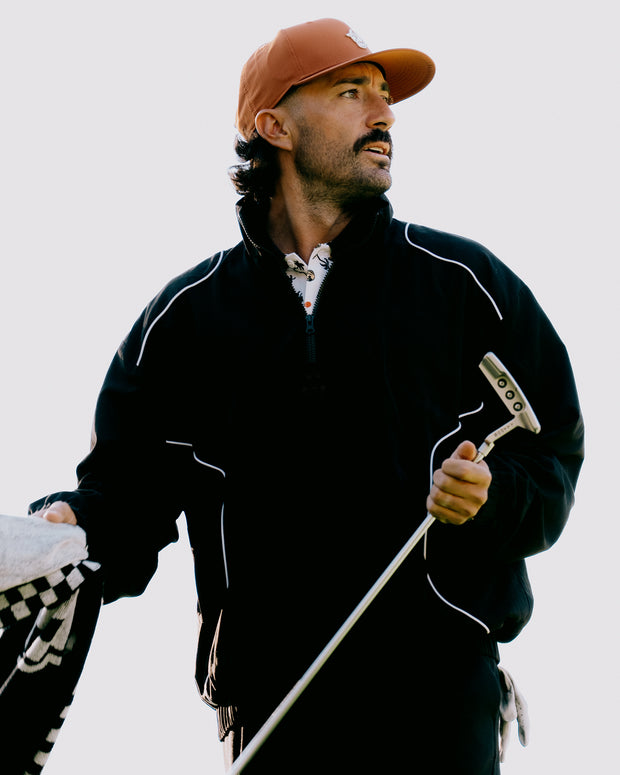 Pullover Piped QTR ZIP - Black