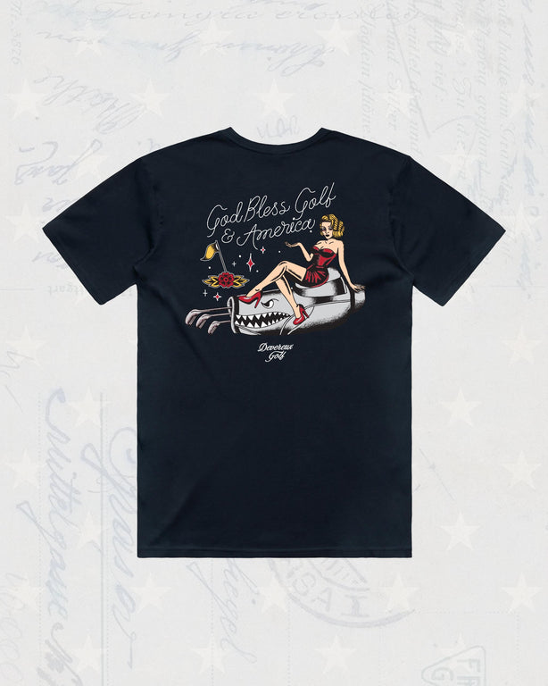 God Bless America Tee - Navy – Devereux