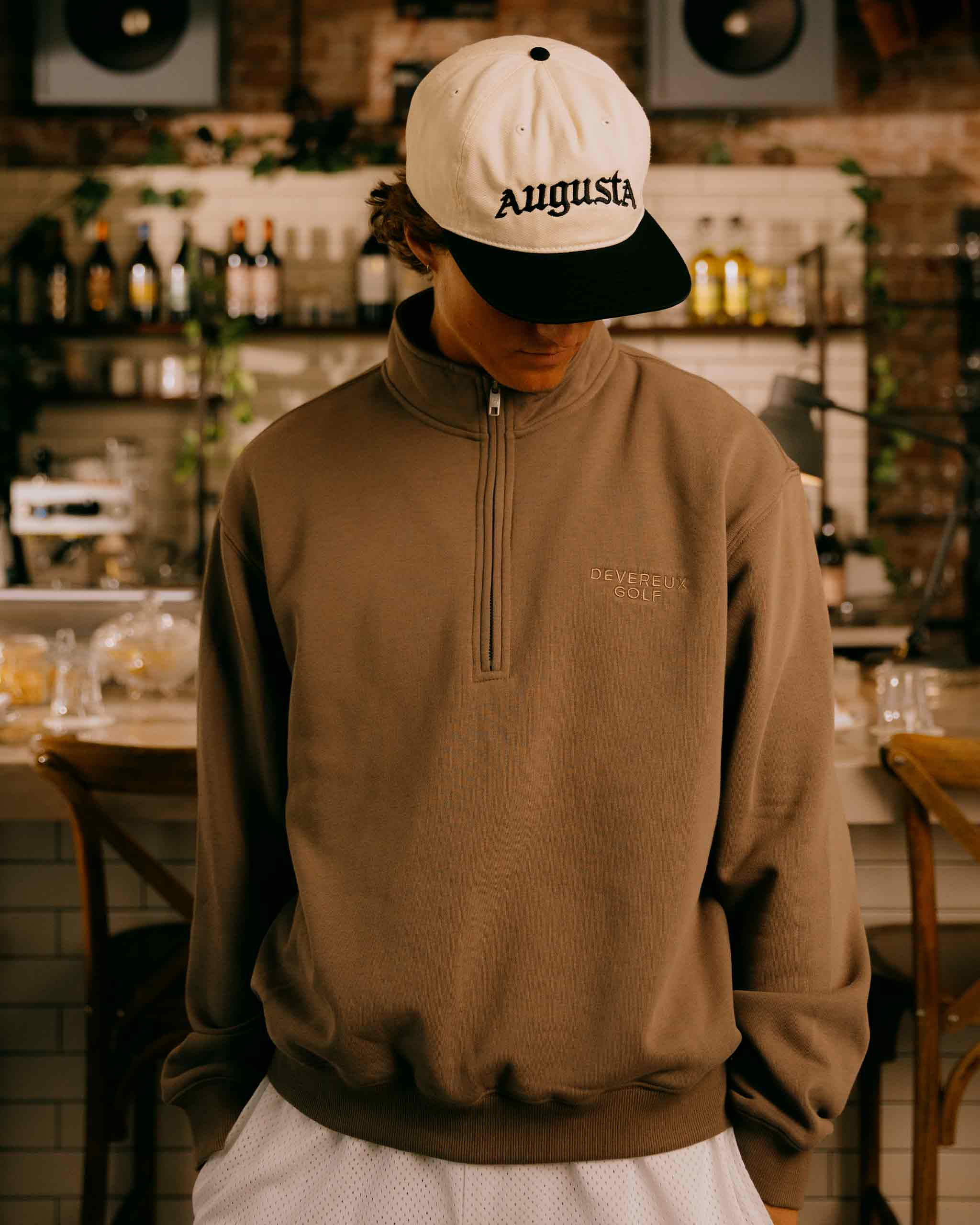 Relaxed Quarter Zip - Cafe Brown – Devereux