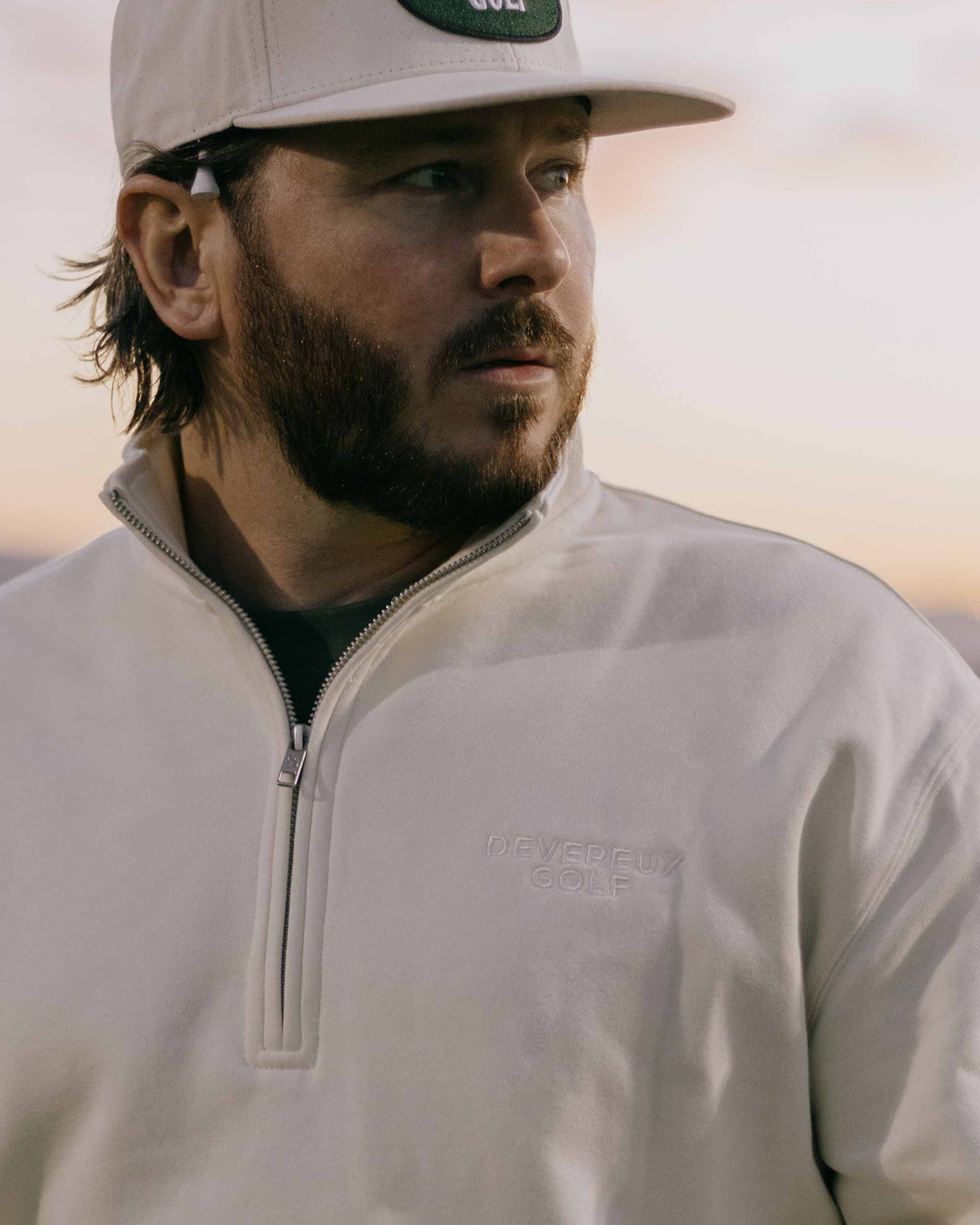 Relaxed Quarter Zip - Off White – Devereux