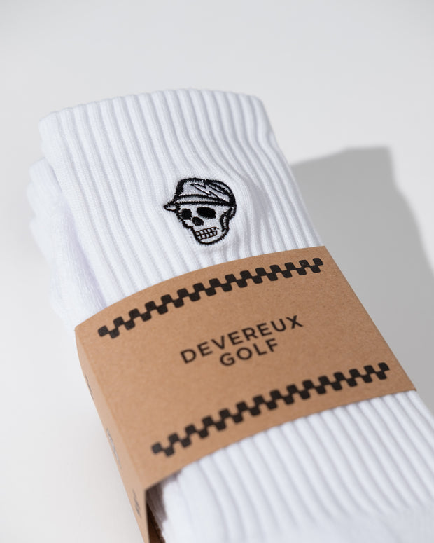 Devereux Crew Sock 3-Pack - White