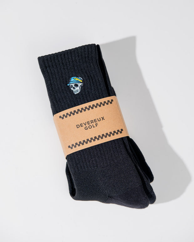 Skull Caddy Crew Sock - 3 pack - Black