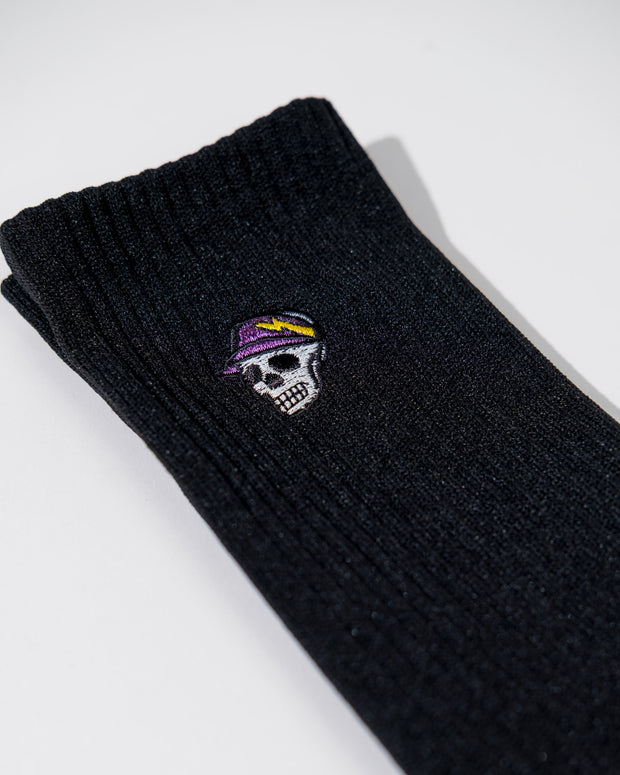 Skull Caddy Crew Sock - 3 pack - Black