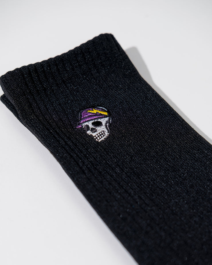 Skull Caddy Crew Sock - 3 pack - Black