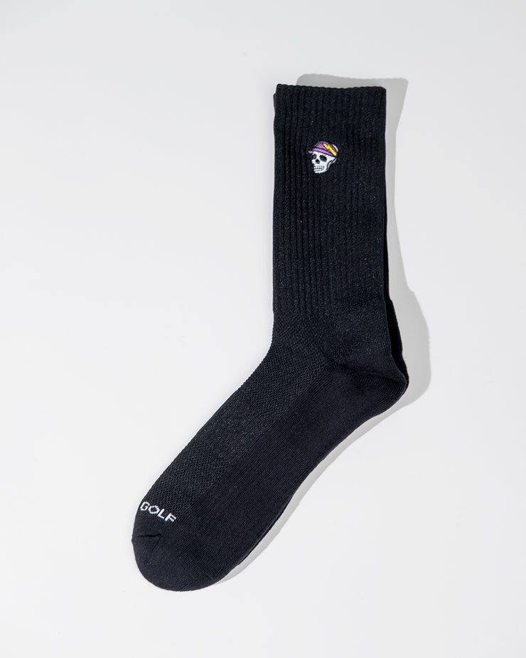 Skull Caddy Crew Sock - 3 pack - Black
