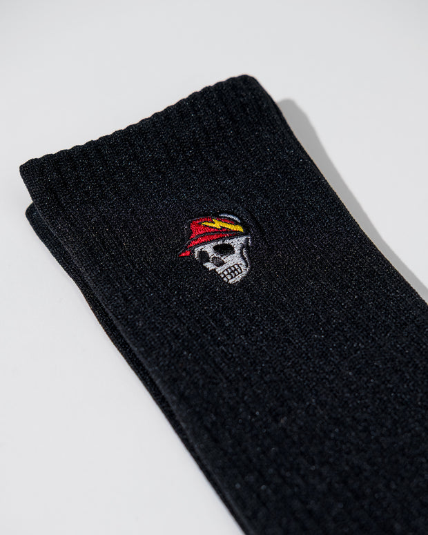 Skull Caddy Crew Sock - 3 pack - Black