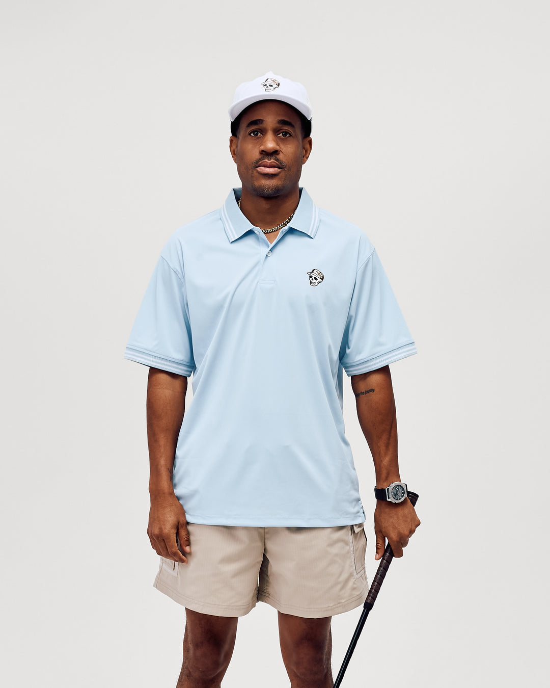 Skull Caddie Tips Polo - Marine Layer Blue | Devereux