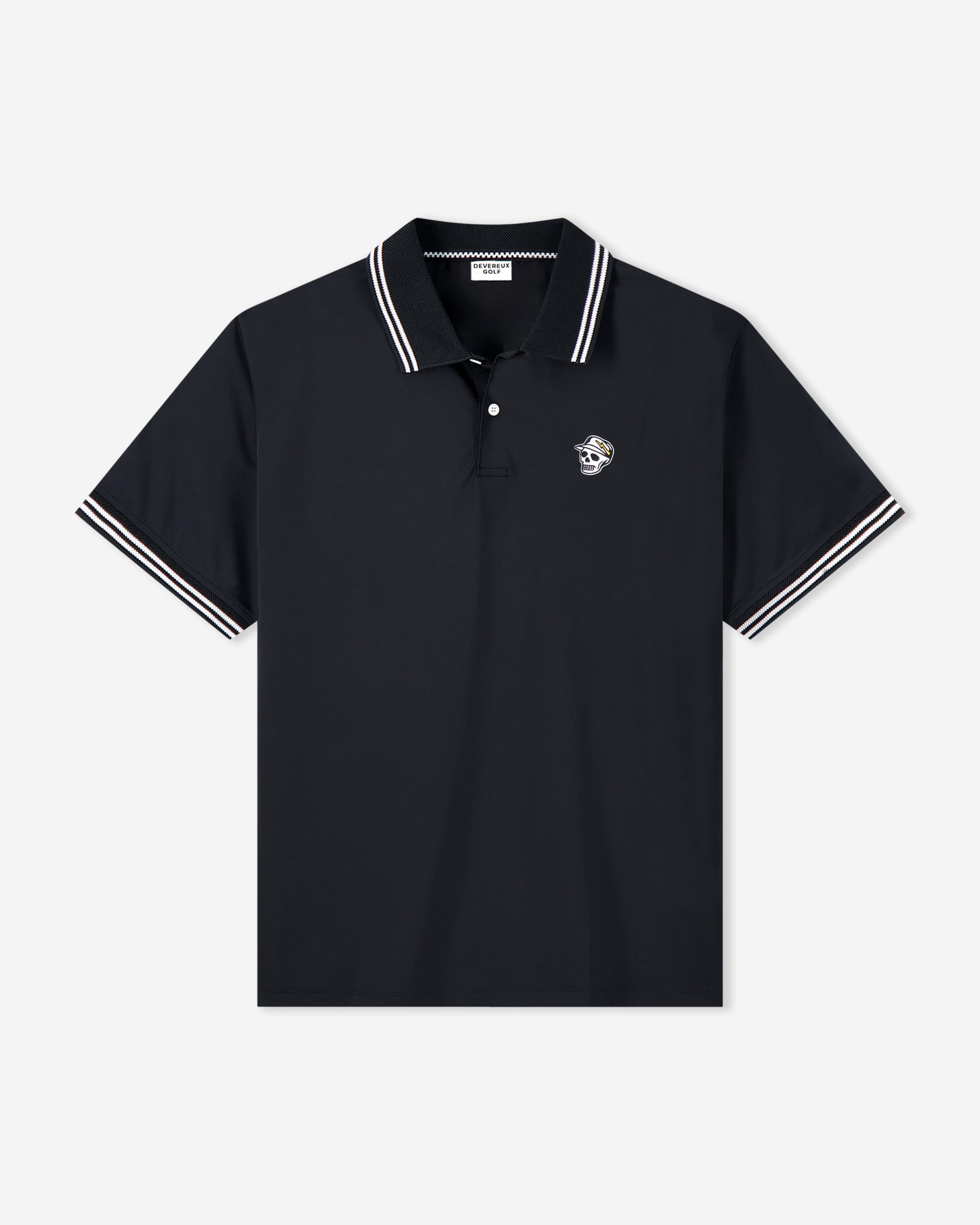Skull Caddie Tips Polo - Black | Devereux