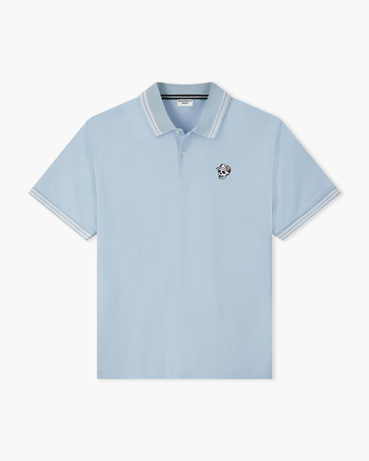 Skull Caddie Tips Polo - Marine Layer Blue | Devereux