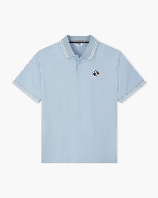 Skull Caddie Tips Polo - Marine Layer Blue | Devereux