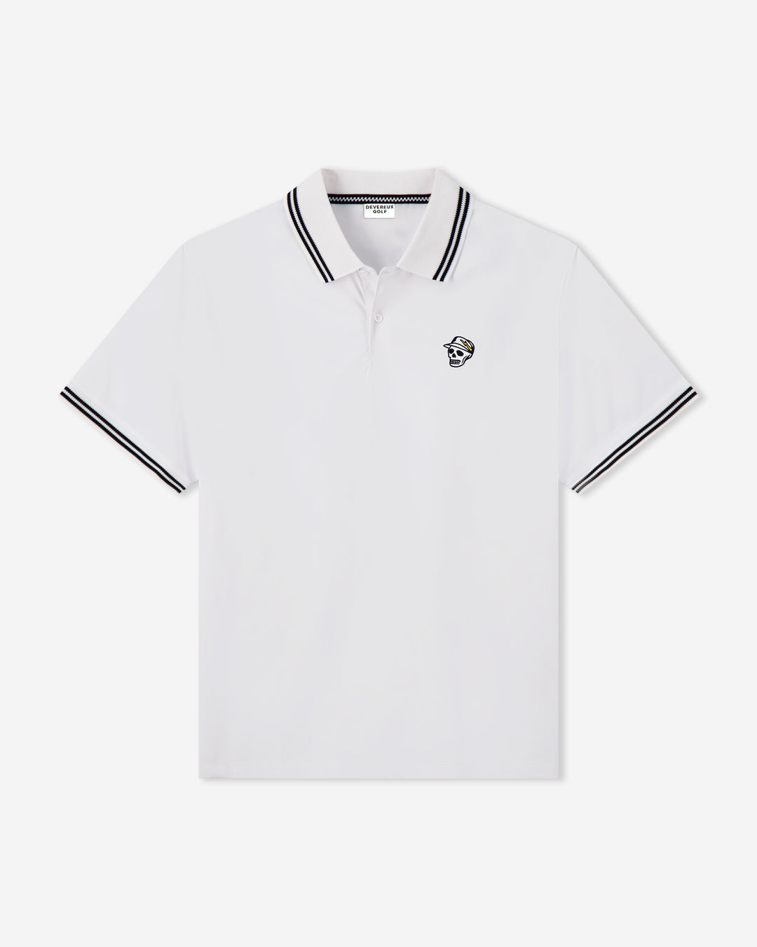 Skull Caddie Tips Polo - White | Devereux