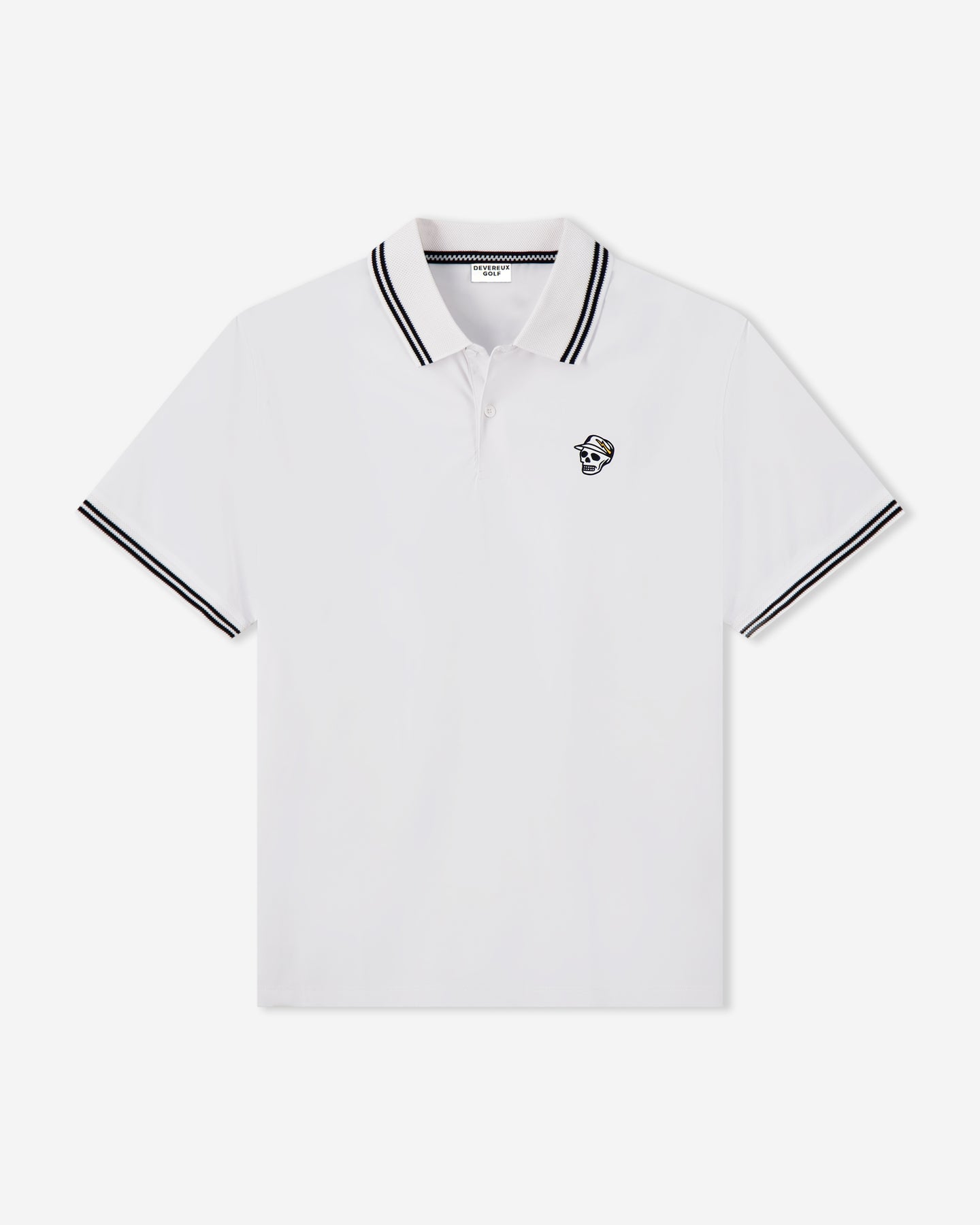 Skull Caddie Tips Polo - White | Devereux