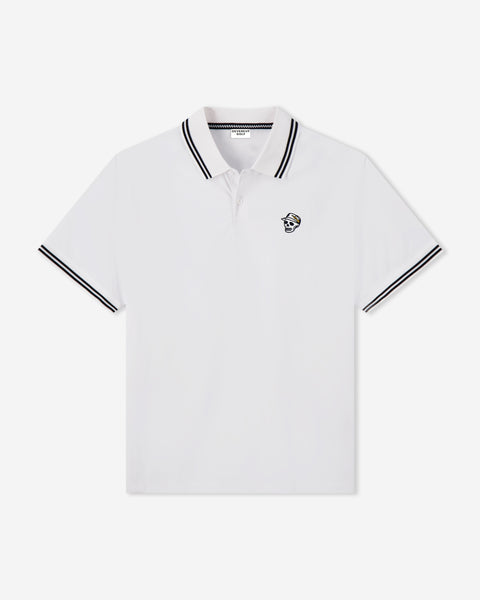 Skull Caddie Tips Polo - White | Devereux