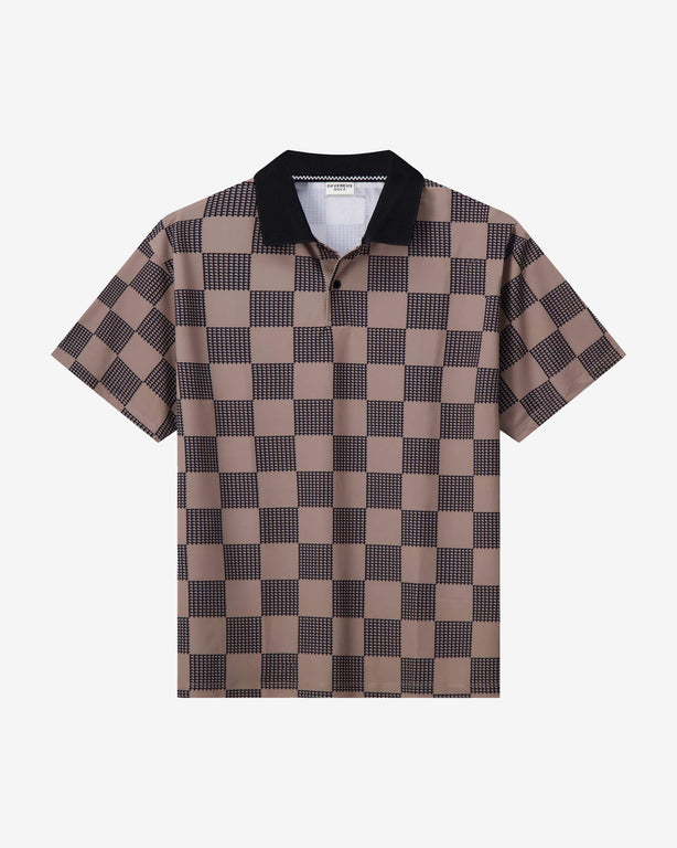 Front9 Polo - Greige / Black | Devereux