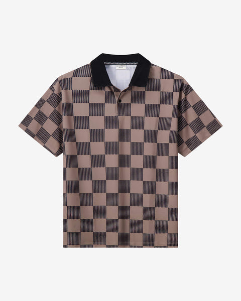 Front9 Polo - Greige / Black | Devereux