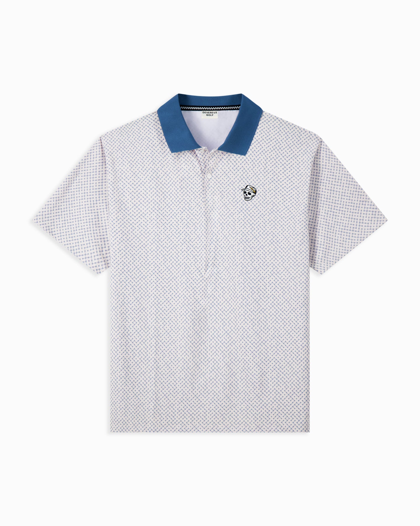 Labyrinth Polo - White / Marine Layer | Devereux